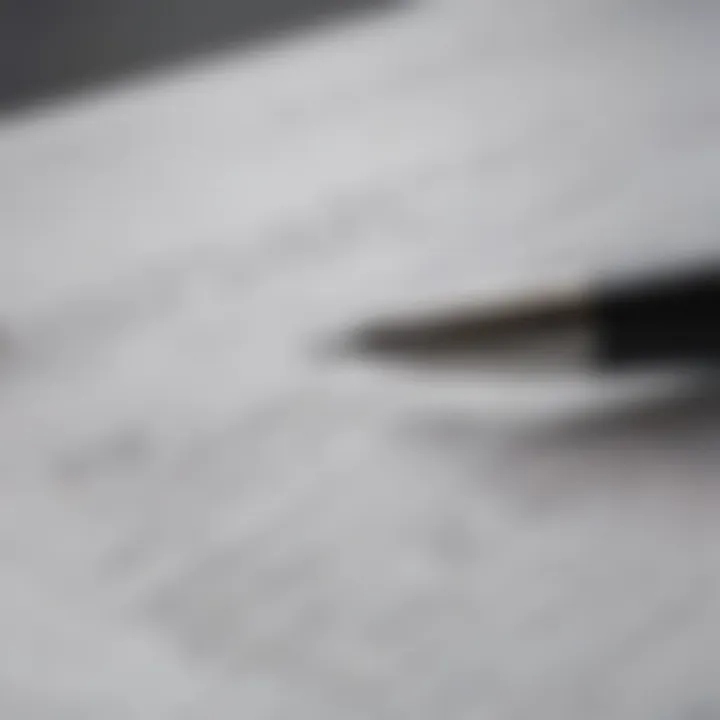 Open legal document with a fountain pen