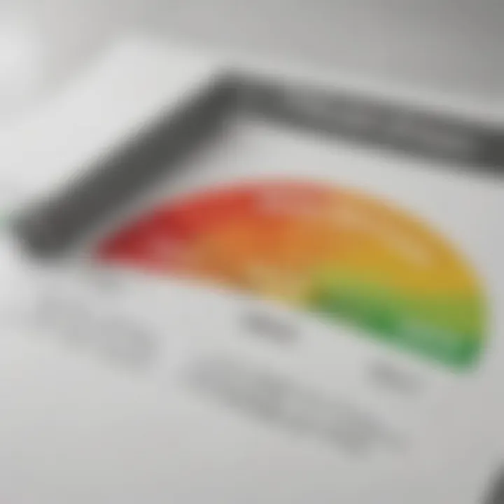 Graph showcasing credit score trends