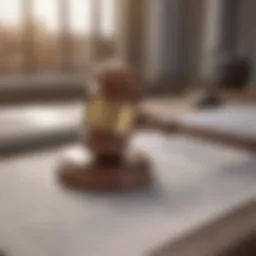 A gavel symbolizing legal judgment in bankruptcy cases
