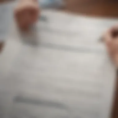 Reviewing Financial Documents for Student Loans A thoughtful individual reviewing financial documents