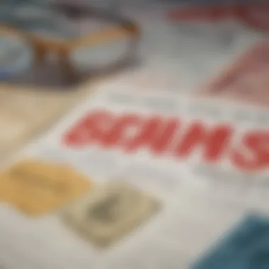 A visual representation of various scam types