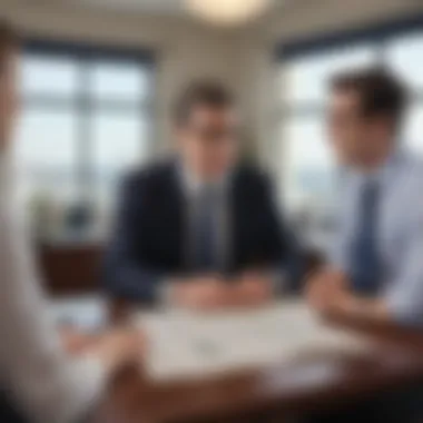 Financial Advisor Discussing Strategies A financial advisor discussing investment strategies with a client