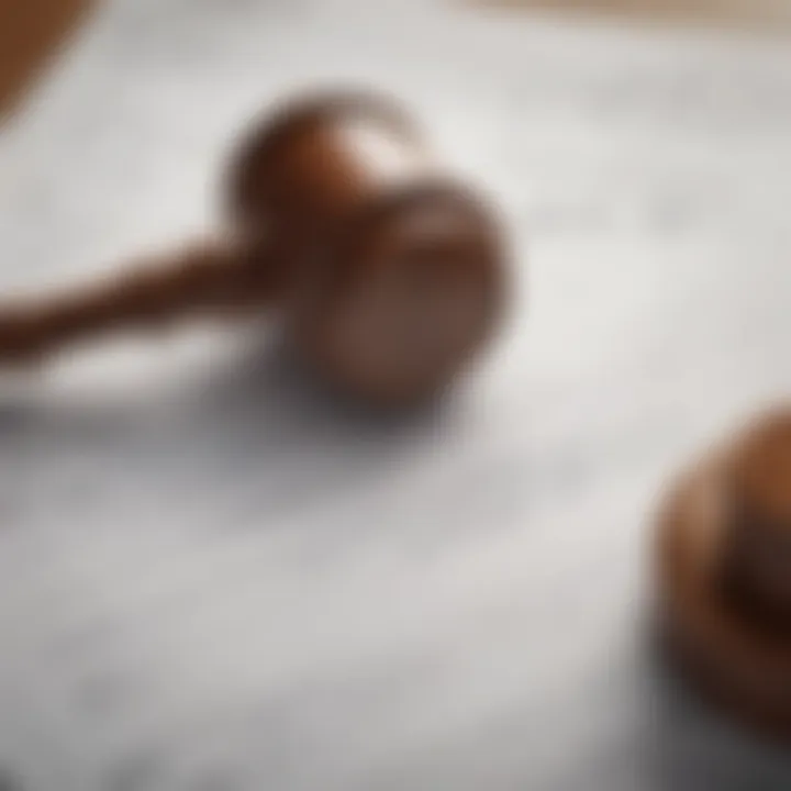 A gavel and legal documents symbolizing estate law