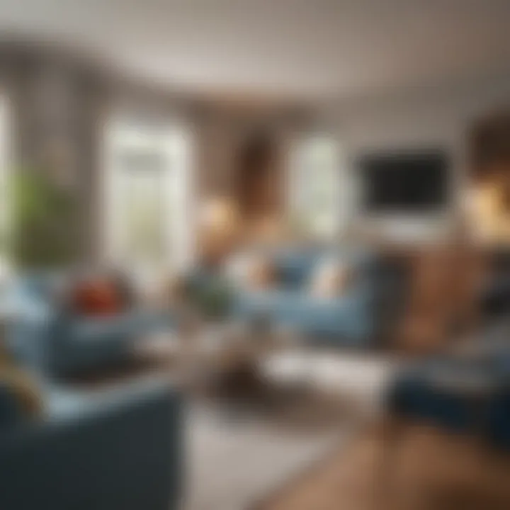 A well-staged living room highlighting marketing techniques