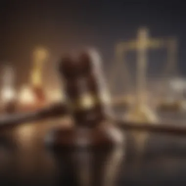 A gavel symbolizing law and justice