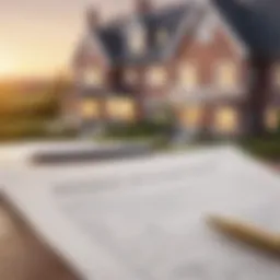 A detailed view of a property purchase contract highlighting key sections.