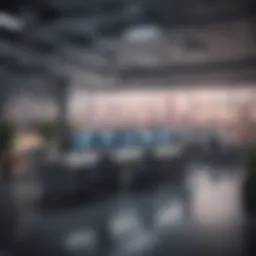 Corporate office showcasing a high-tech workspace